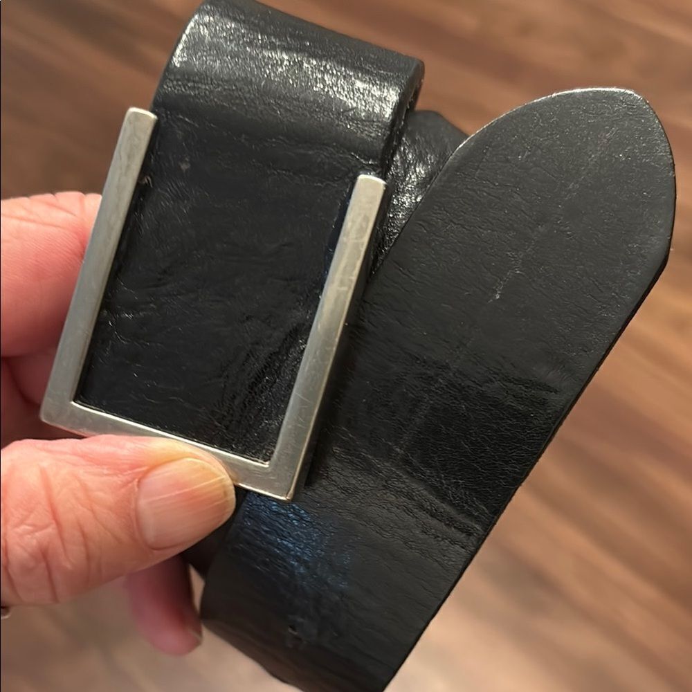 Express Men's Black Leather Belt - 38
